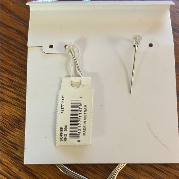 Kendra Scott Silver Geometric Earrings - Picture 2 of 2